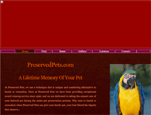 Tablet Screenshot of preservedpets.com